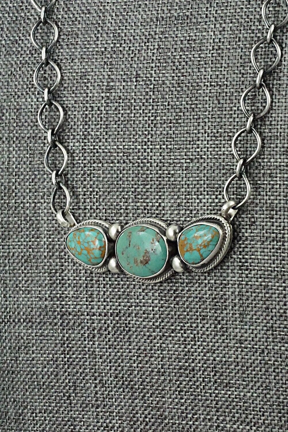 Turquoise & Sterling Silver Necklace - Kathleen Livingston