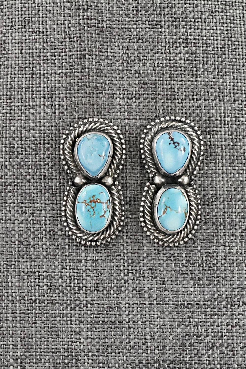 Turquoise & Sterling Silver Squash Blossom Set - Darrin Livingston