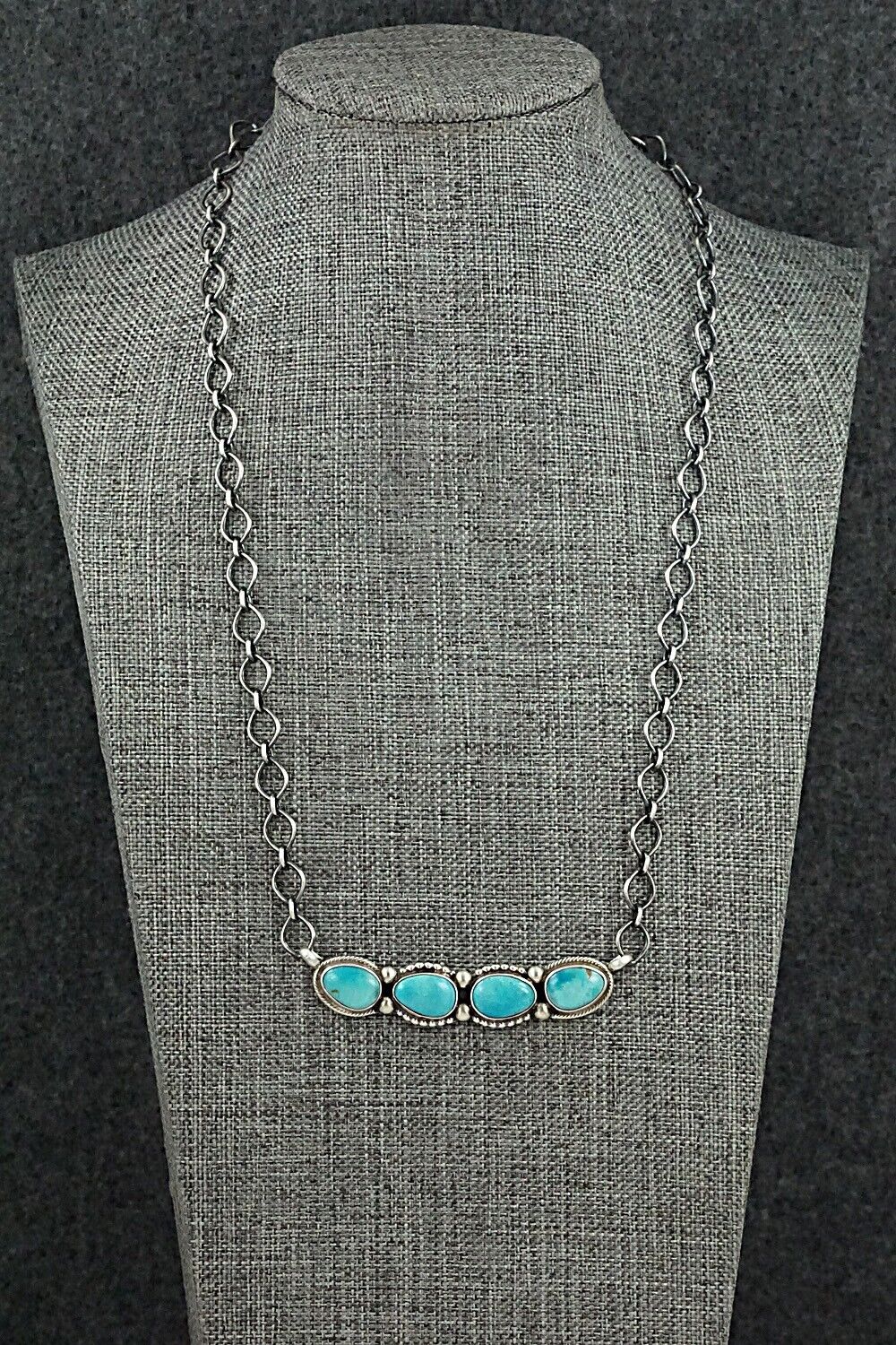 Turquoise & Sterling Silver Necklace - Kathleen Livingston