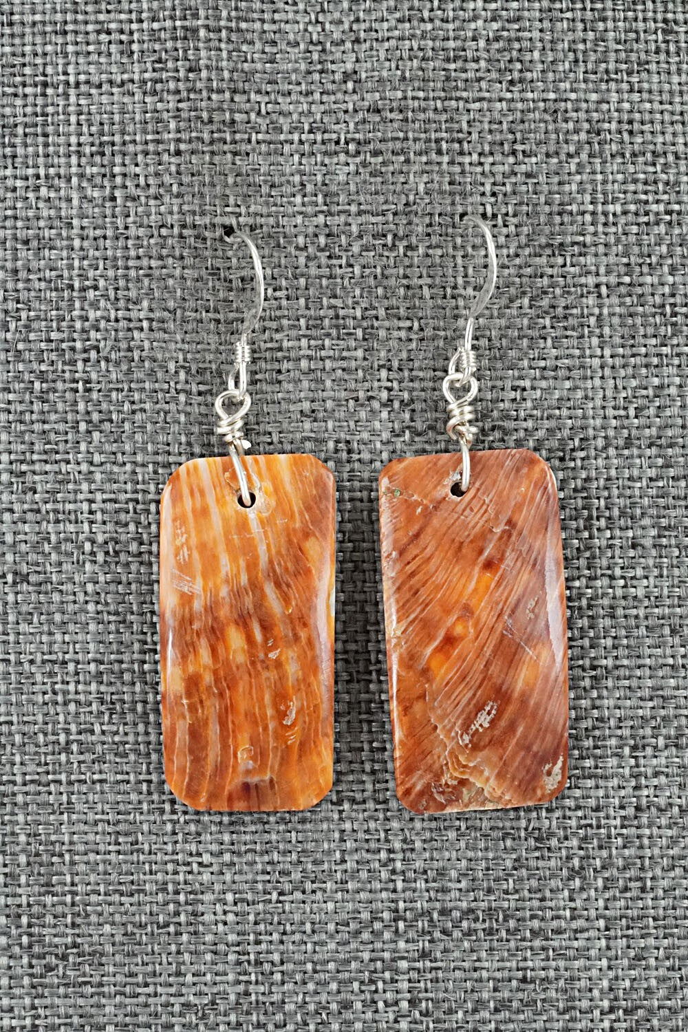 Spiny Oyster & Sterling Silver Earrings - Louise Joe