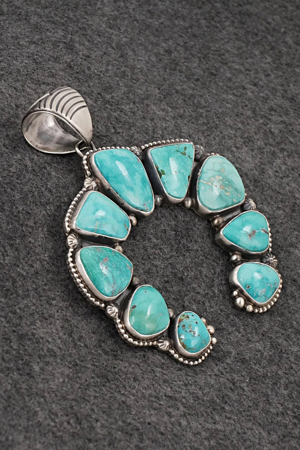 Turquoise & Sterling Silver Pendant - Kathleen Livingston