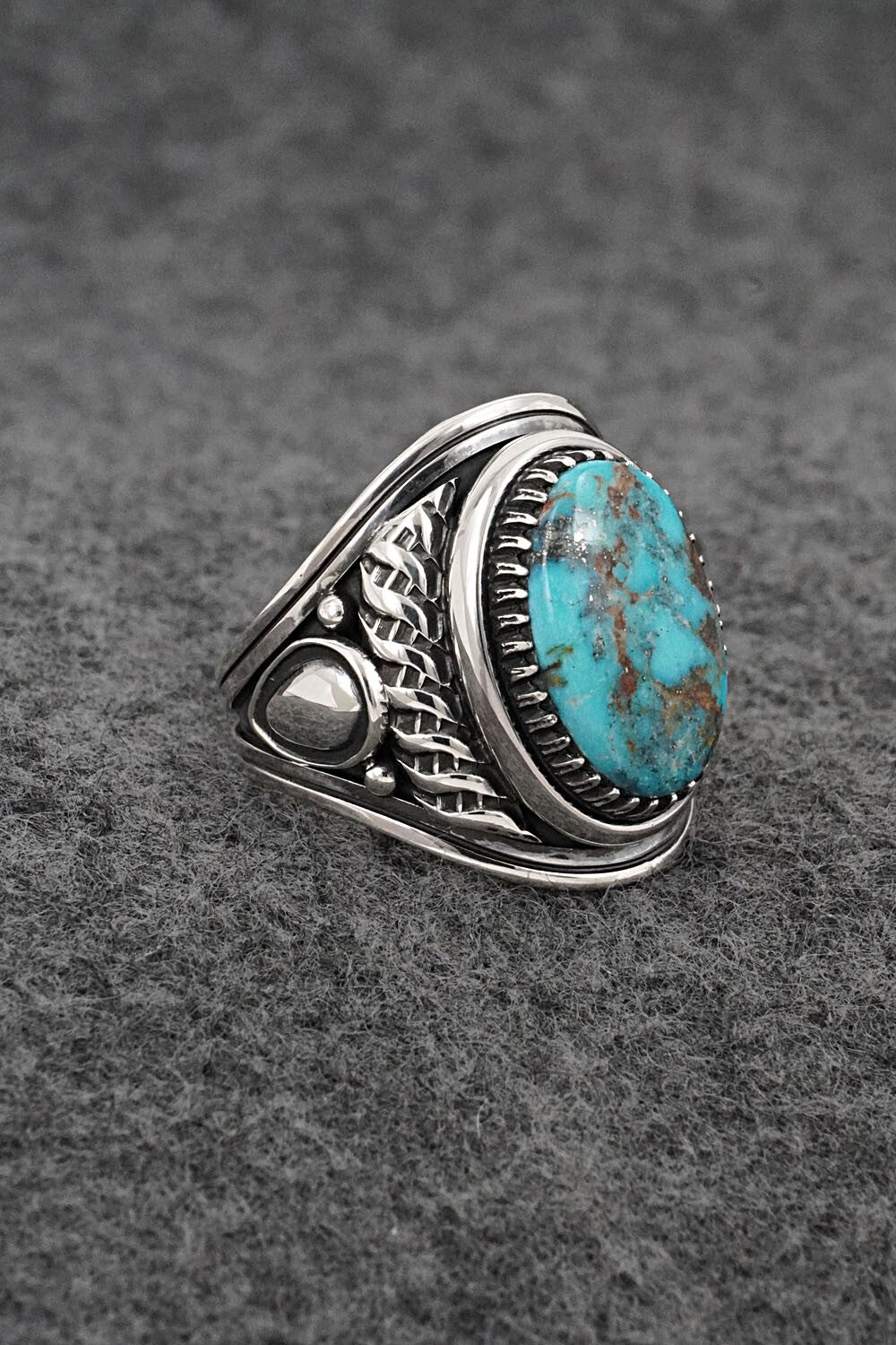 Turquoise & Sterling Silver Ring - Derrick Gordon - Size 9