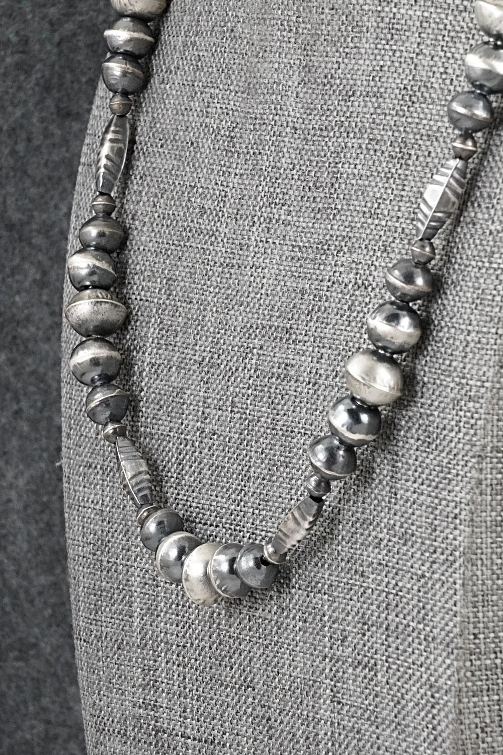 Sterling Silver Navajo Pearl Necklace 20" - Vintage