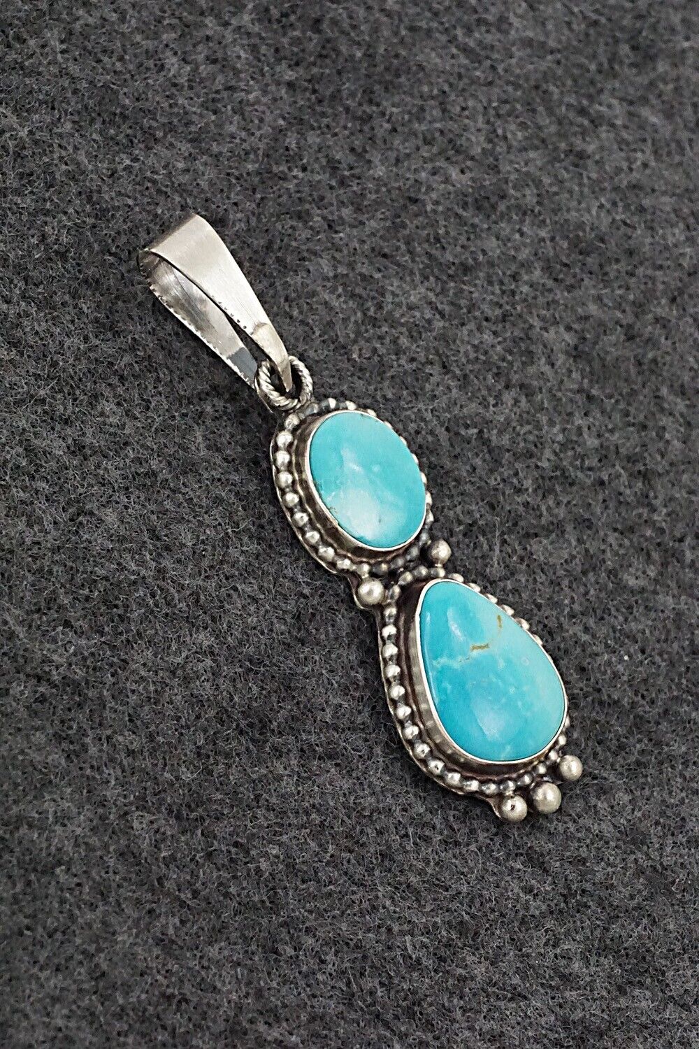 Turquoise & Sterling Silver Pendant - Jimmy Garcia