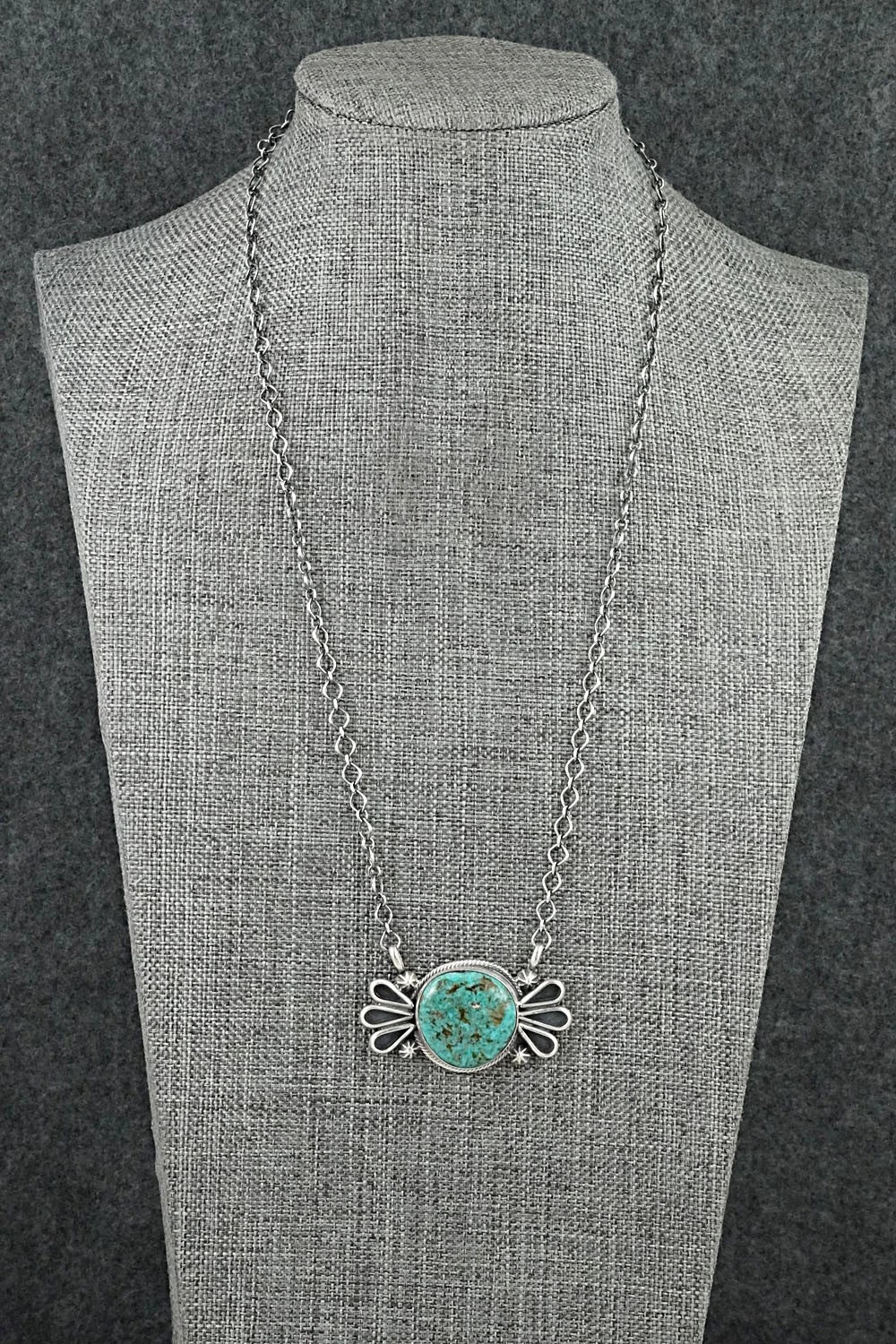 Turquoise & Sterling Silver Necklace - Darrin Livingston