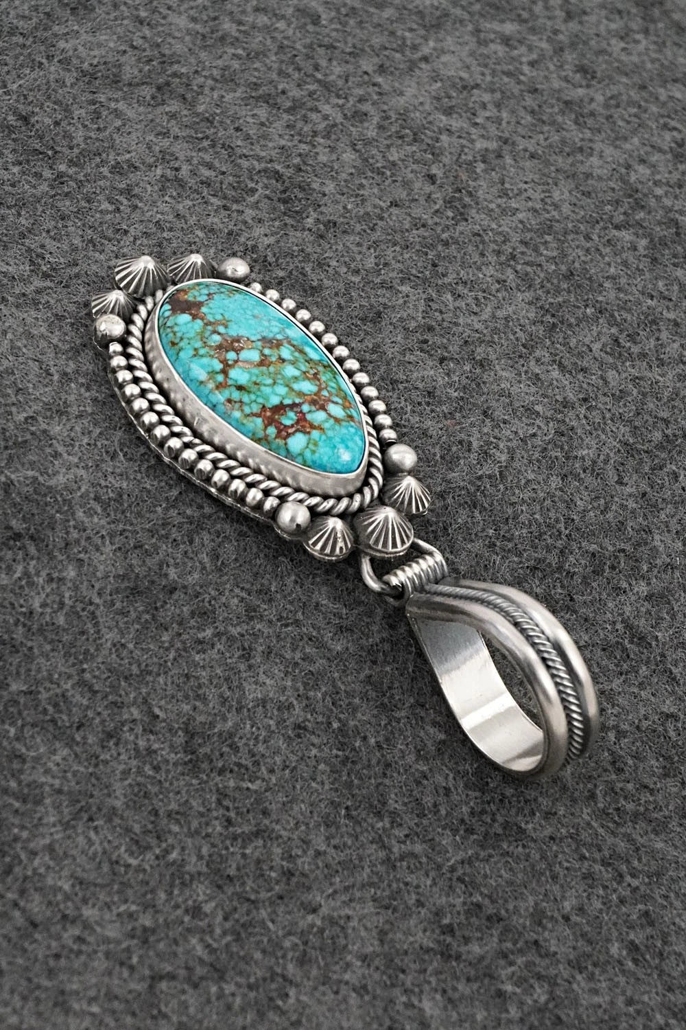 Turquoise & Sterling Silver Pendant - Michael Calladitto