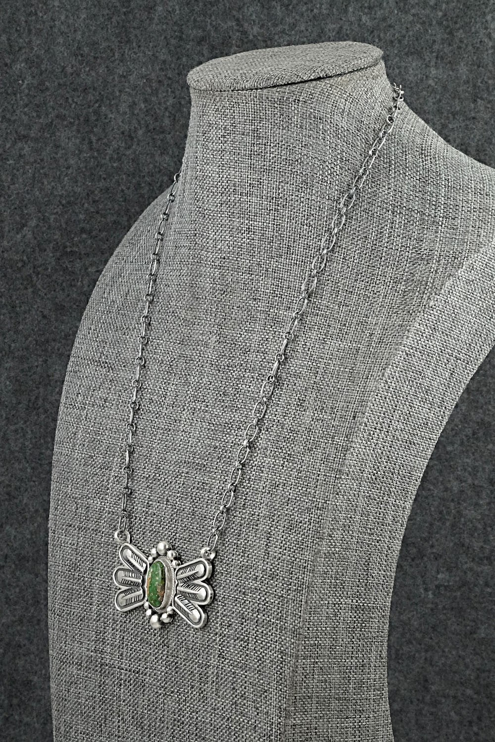 Turquoise & Sterling Silver Necklace - Verley Betone