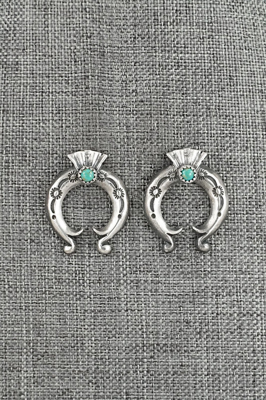 Turquoise & Sterling Silver Earrings - Adrienne Gordon