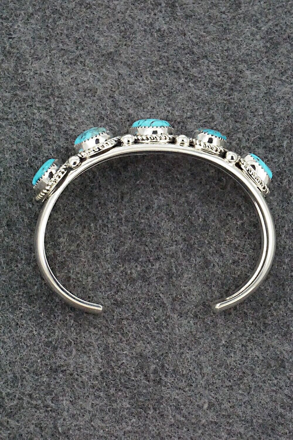 Turquoise & Sterling Silver Bracelet - Leslie Nez