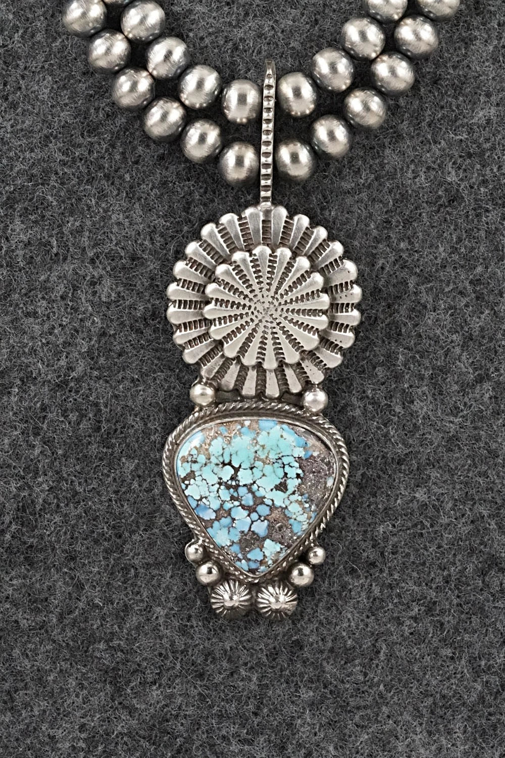 Turquoise & Sterling Silver Necklace - Tom Lewis