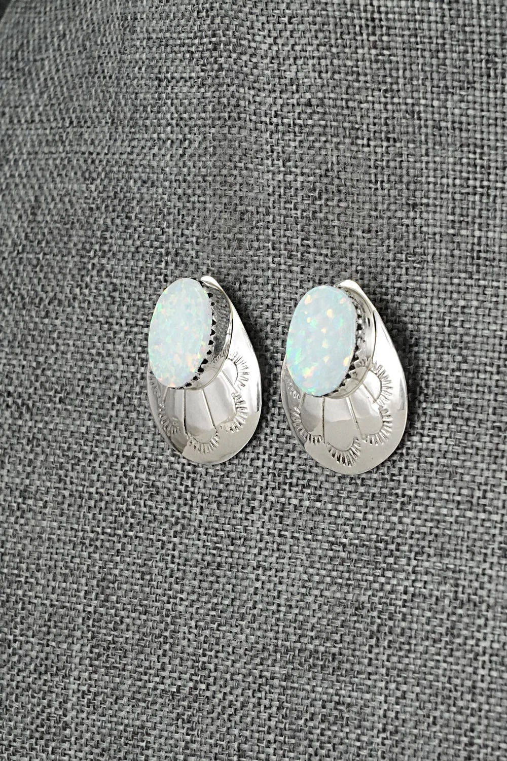 Opalite & Sterling Silver Earrings - Brenda Bahe
