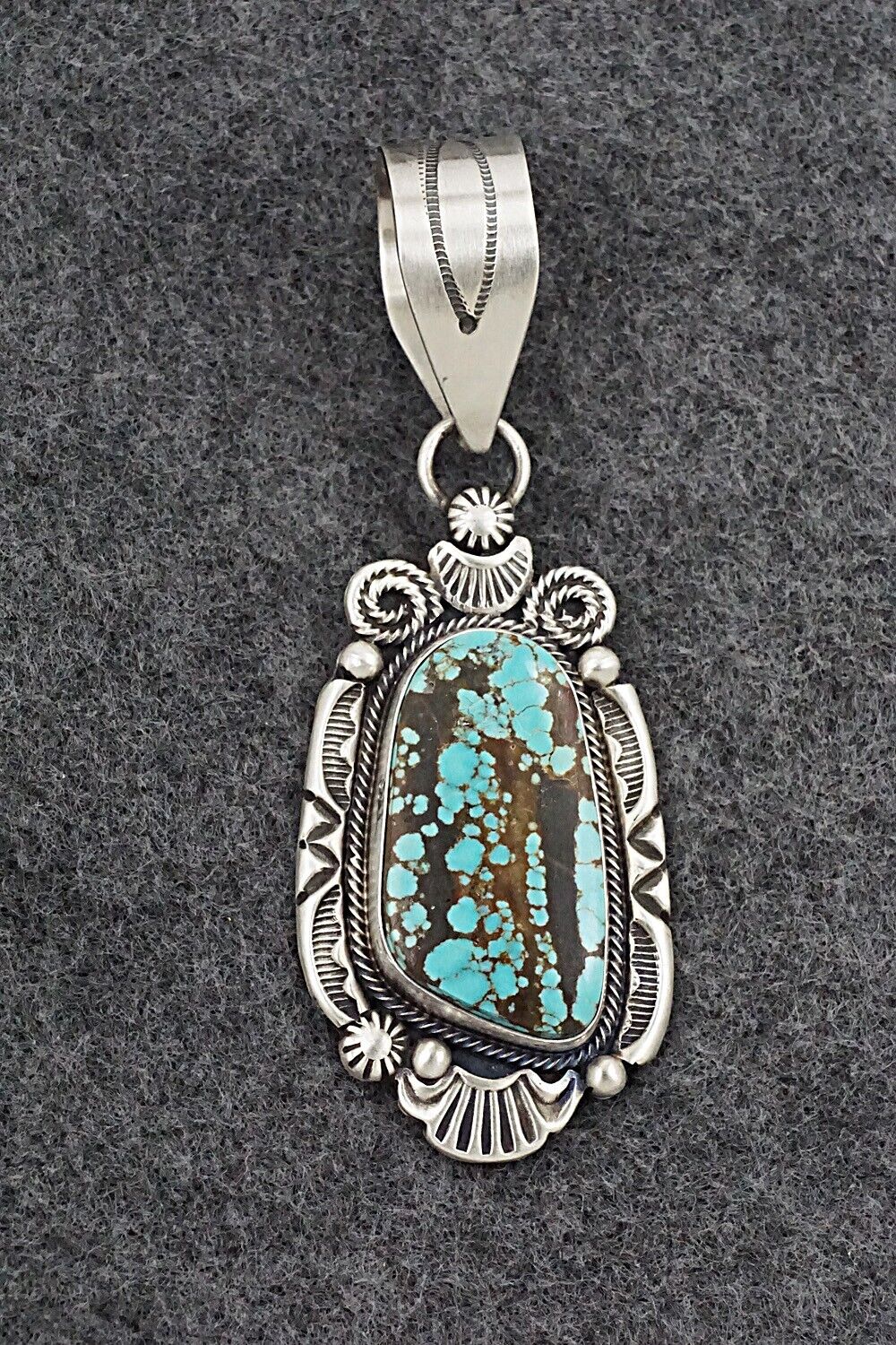 Turquoise & Sterling Silver Pendant - Jackson Hoskie