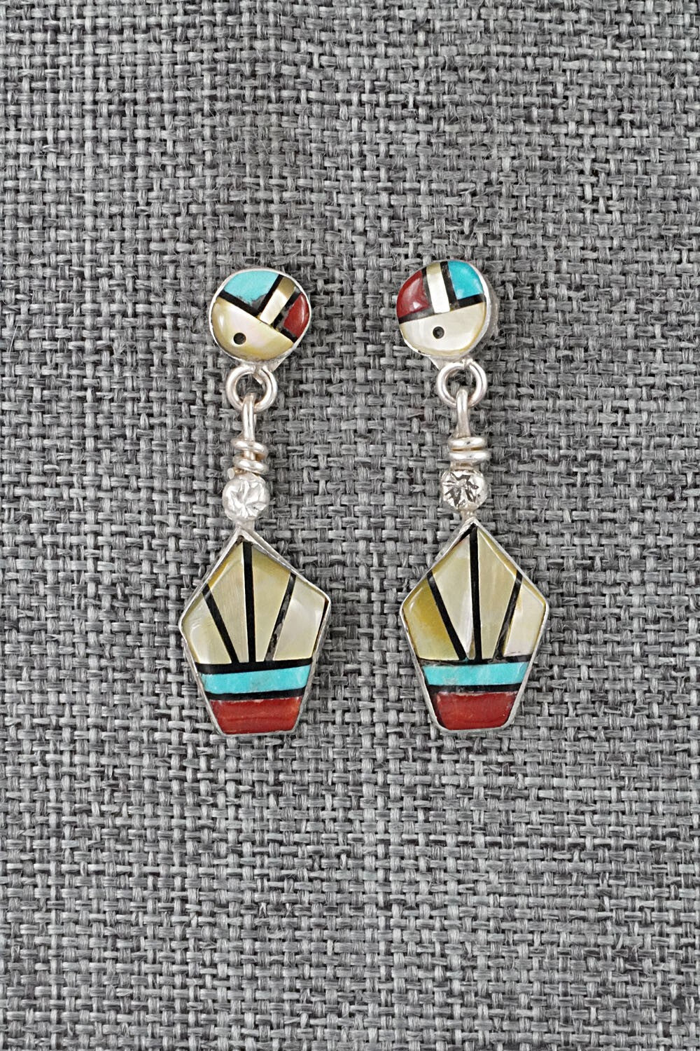 Multi-Stone Inlay & Sterling Silver Earrings - Ola Eriacho