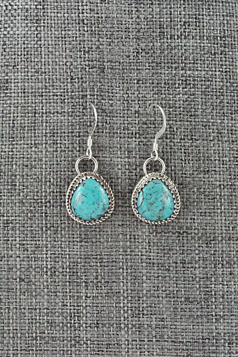Turquoise & Sterling Silver Earrings - Ernest Hawthorne