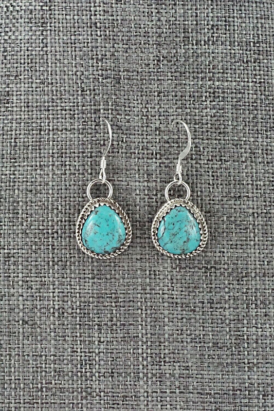 Turquoise & Sterling Silver Earrings - Ernest Hawthorne