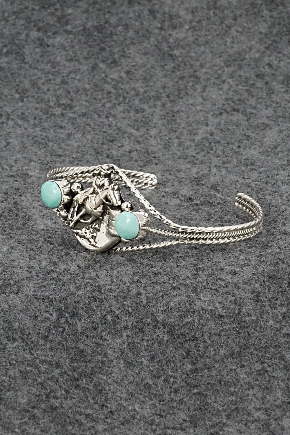 Turquoise & Sterling Silver Bracelet - Marie Bahe