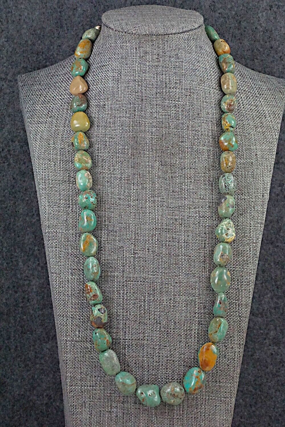 Turquoise & Sterling Silver Necklace 24" - Louise Joe