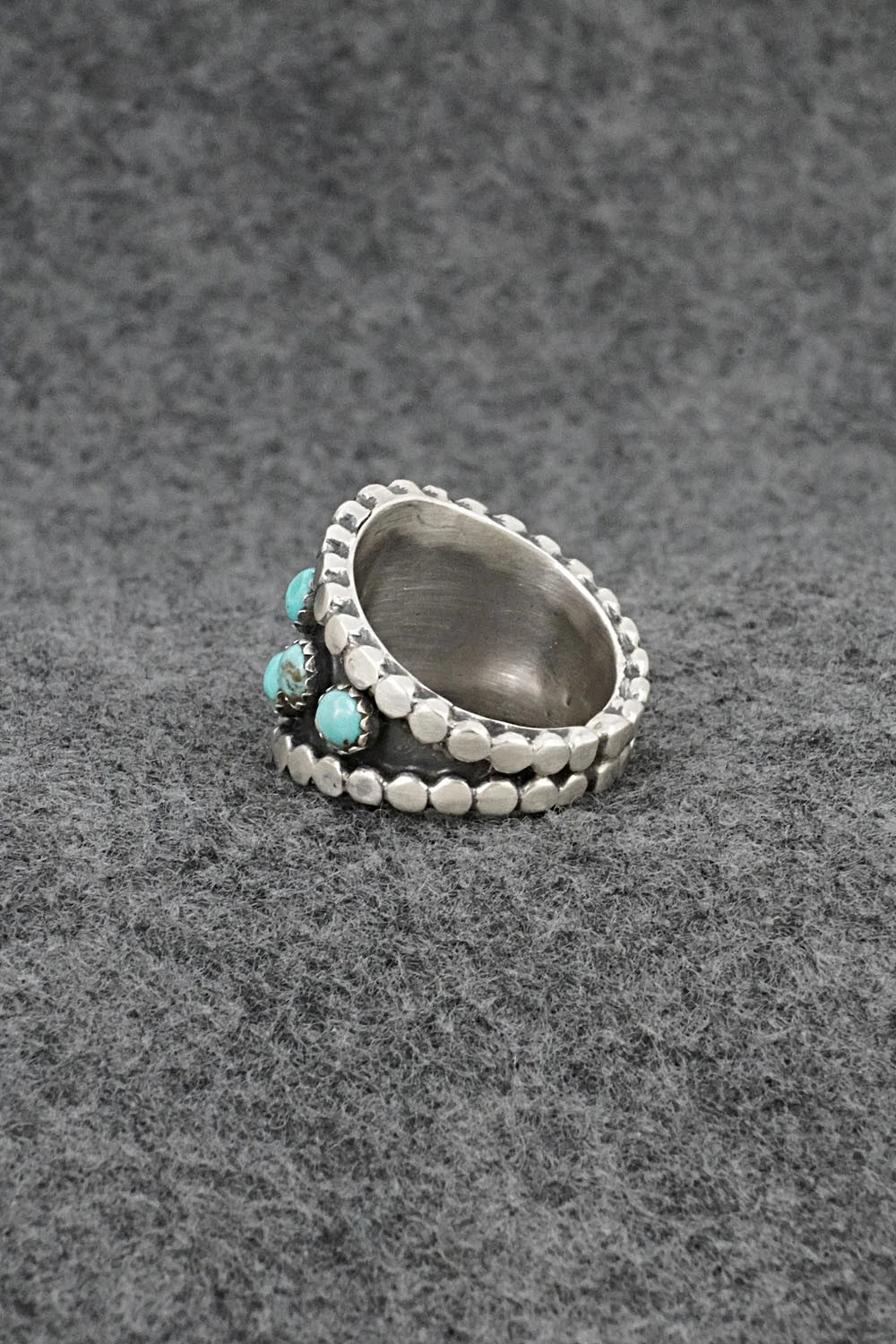 Turquoise & Sterling Silver Ring - Harry B. Yazzie - Size 7