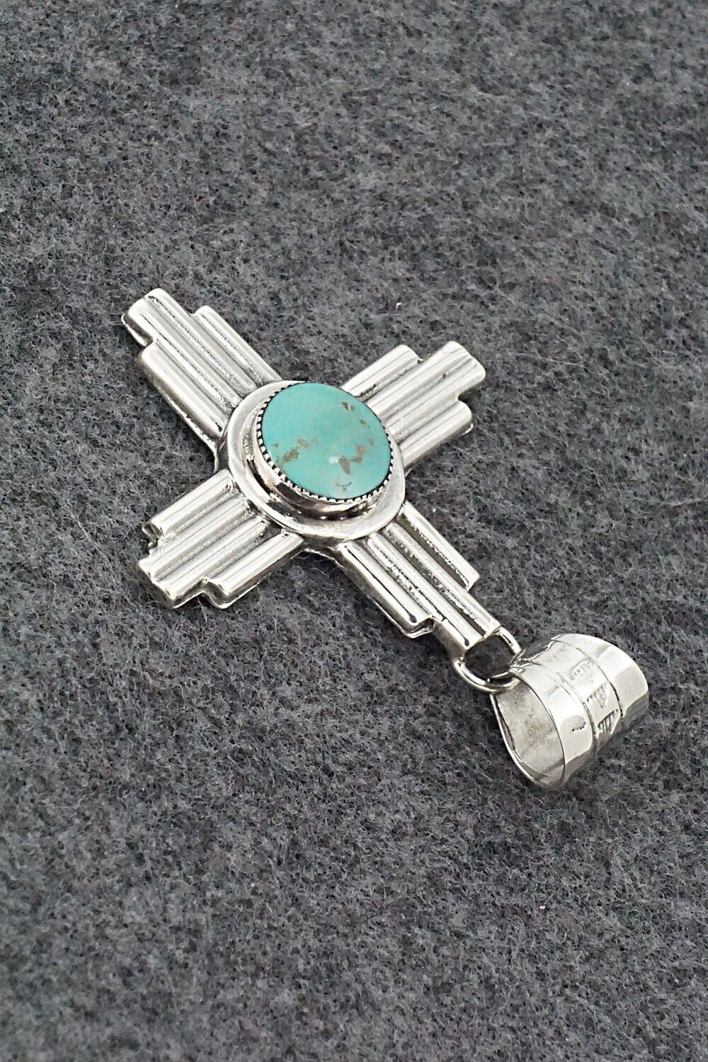 Turquoise & Sterling Silver Pendant - Ryntanna Yazzie
