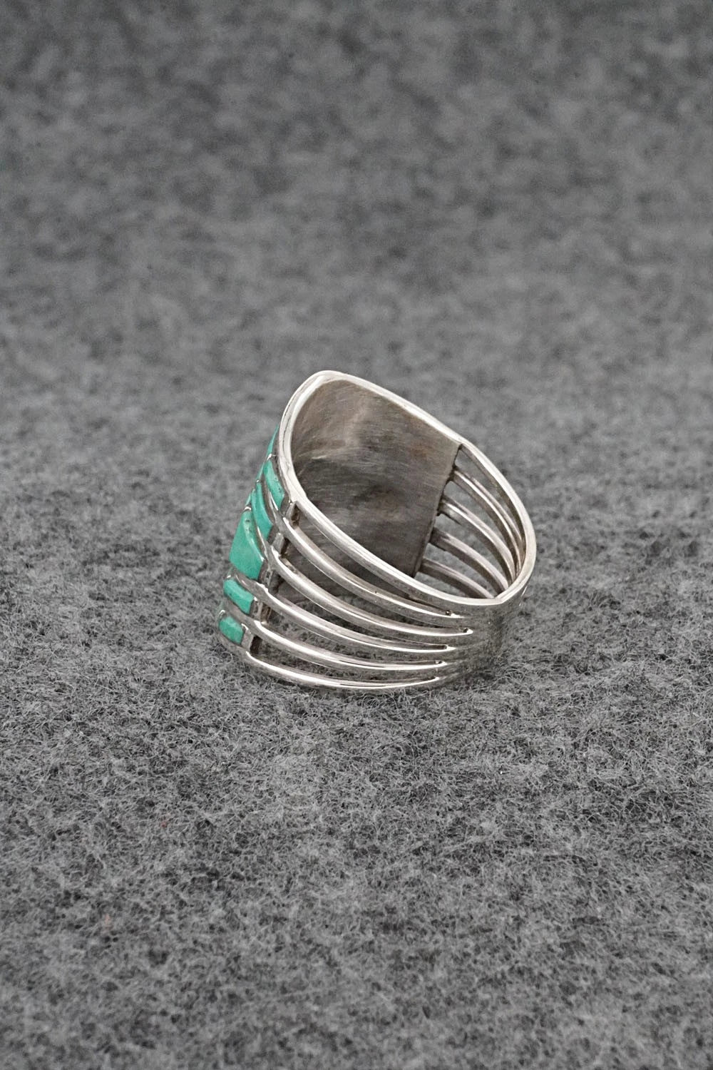 Turquoise & Sterling Silver Ring - Andrew Enrico - Size 9