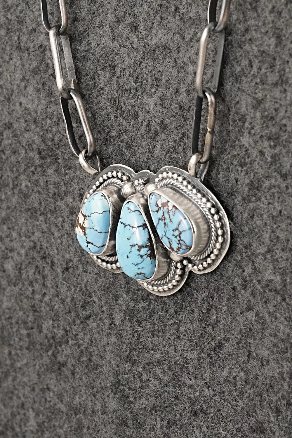 Turquoise & Sterling Silver Necklace - Darrin Livingston