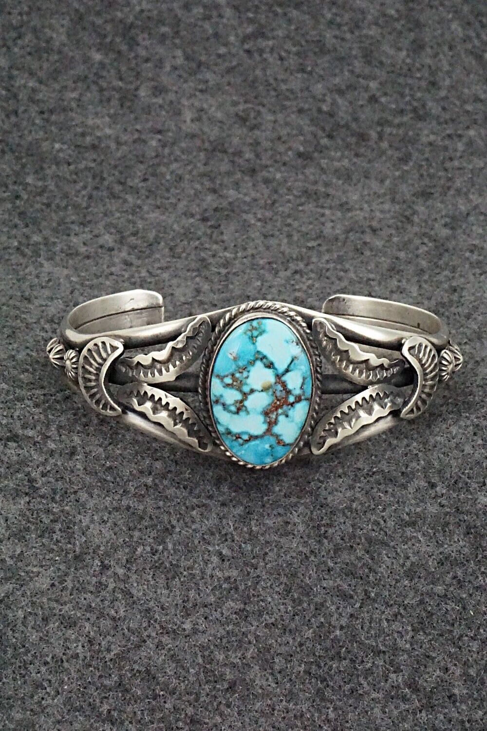 Turquoise & Sterling Silver Bracelet - Gilbert Tom