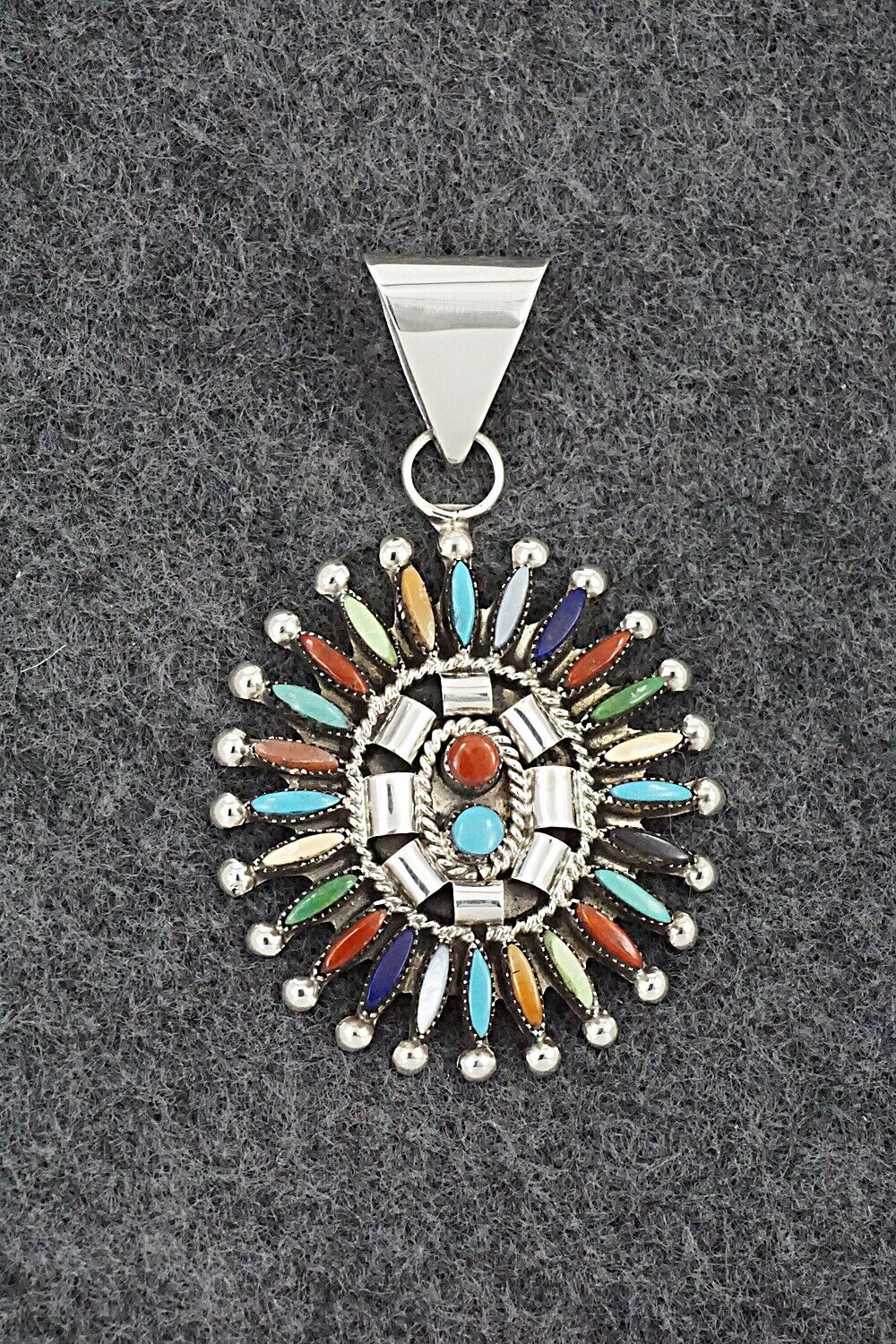 Multi-Stone & Sterling Silver Pendant - Dan Etsate