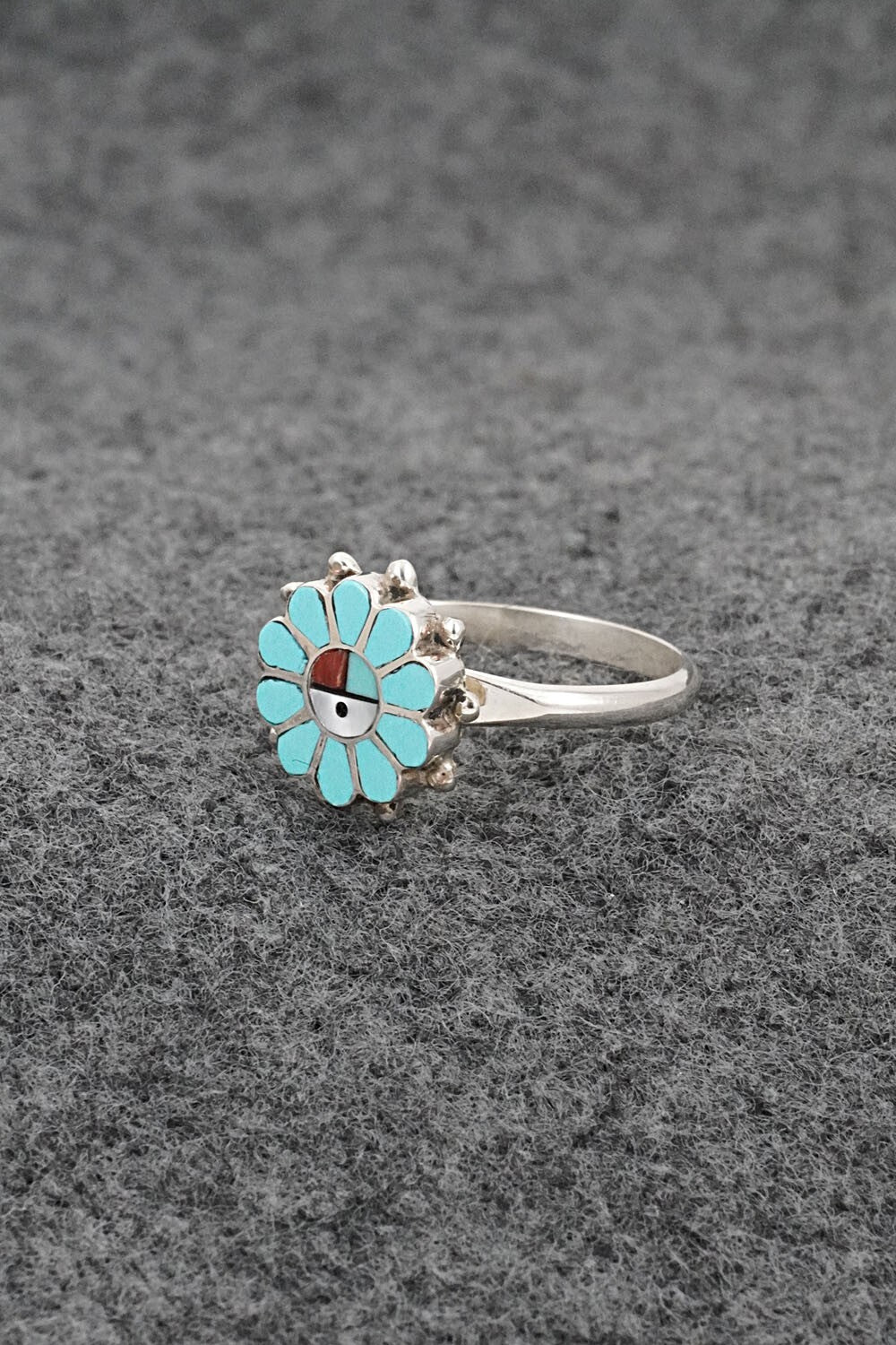 Multi-Stone & Sterling Silver Ring - Maxine Soseeah - Size 7.5