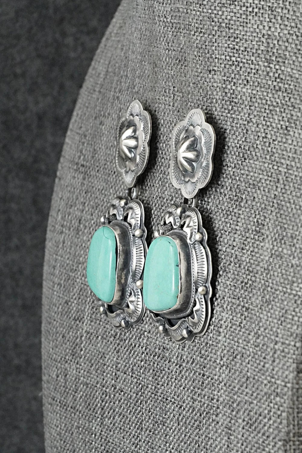 Turquoise & Sterling Silver Earrings - Randy Boyd