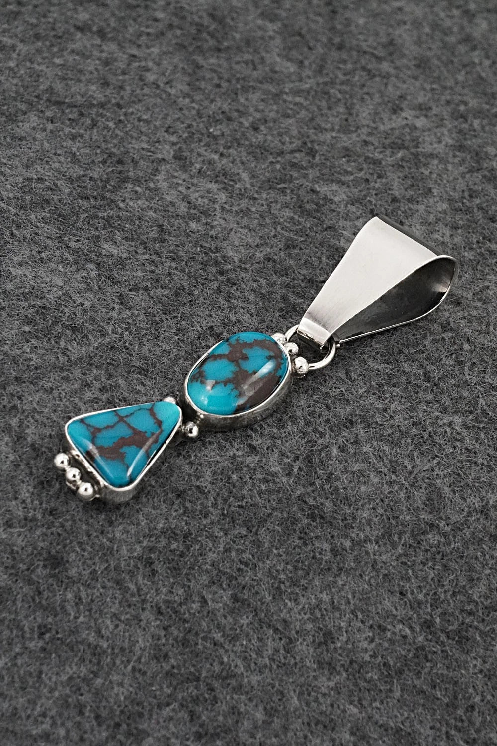 Turquoise & Sterling Silver Pendant - Rena Begay