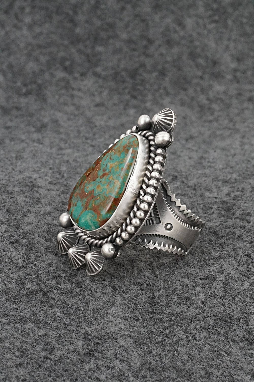 Turquoise & Sterling Silver Ring - Michael Calladitto - Size 10