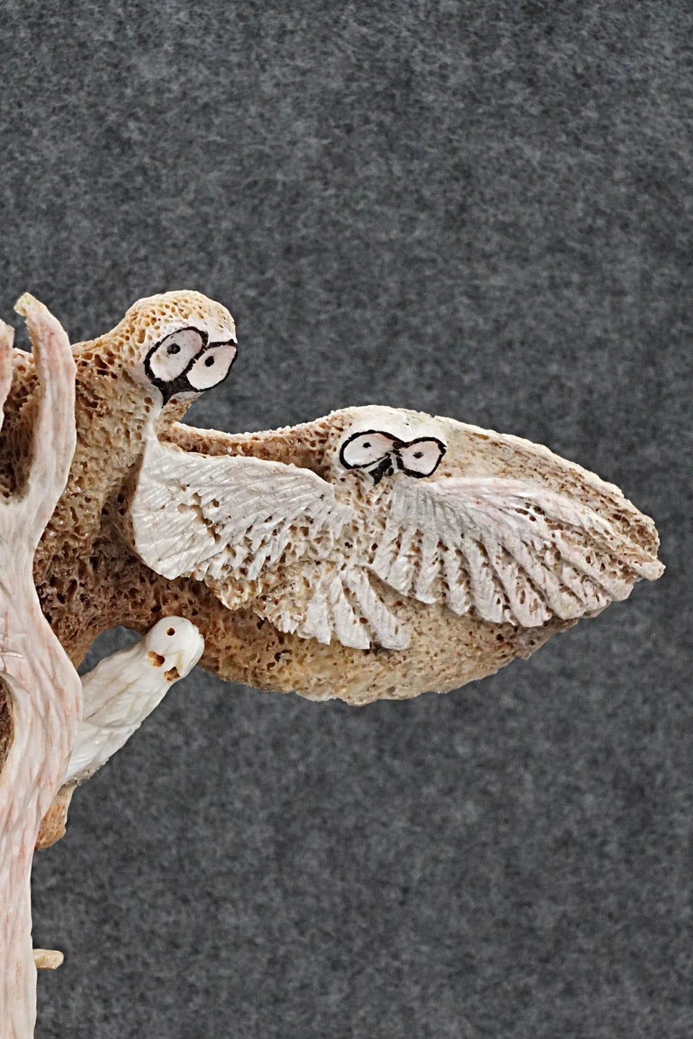 Owls Zuni Fetish Carving - Ruben Najera