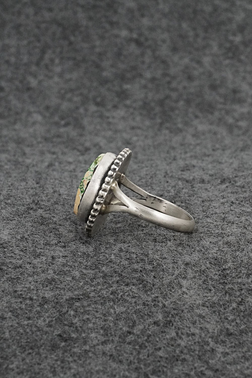 Turquoise & Sterling Silver Ring - Randy Billy - Size 10.5