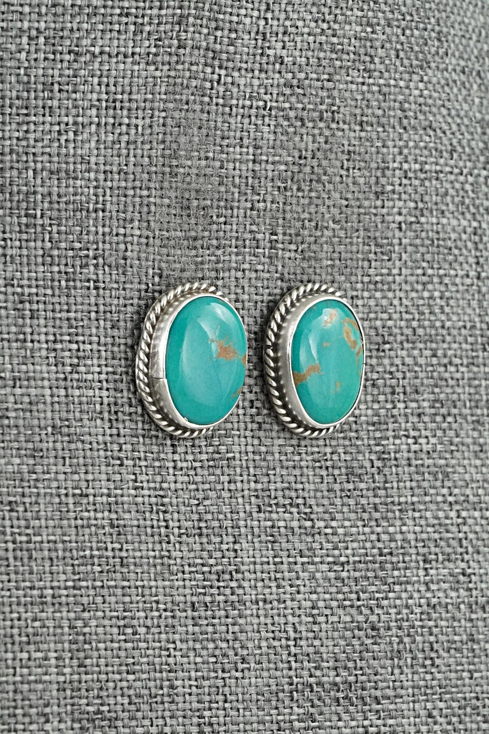 Turquoise & Sterling Silver Earrings - Rosemary Saunders