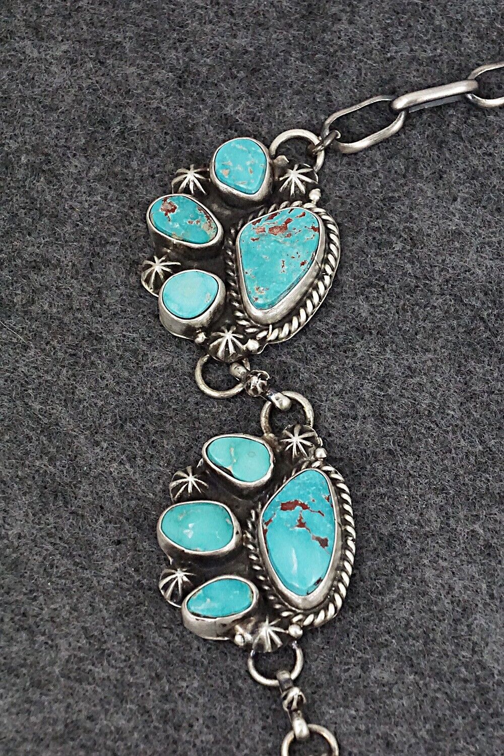 Turquoise & Sterling Silver Necklace and Earrings Set - Bob Becenti