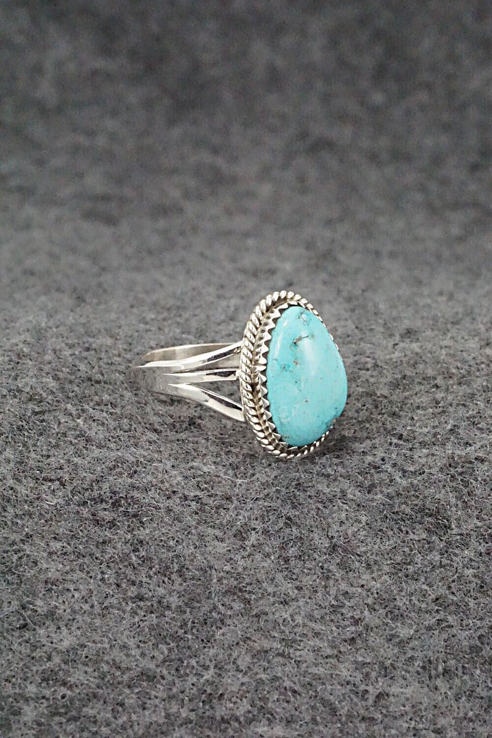 Turquoise & Sterling Silver Ring - Tom Dinetso - Size 7.5