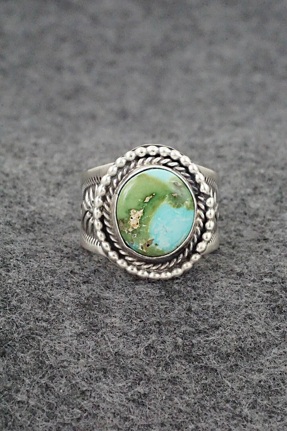 Turquoise & Sterling Silver Ring - Jeannette Saunders - Size 8