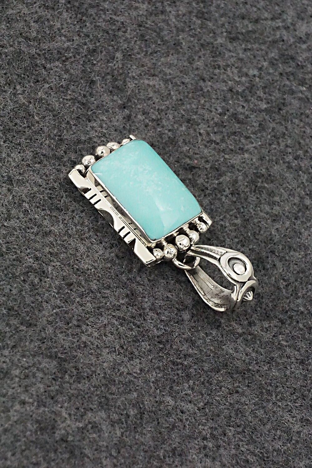 Turquoise & Sterling Silver Pendant - Phyllis Smith