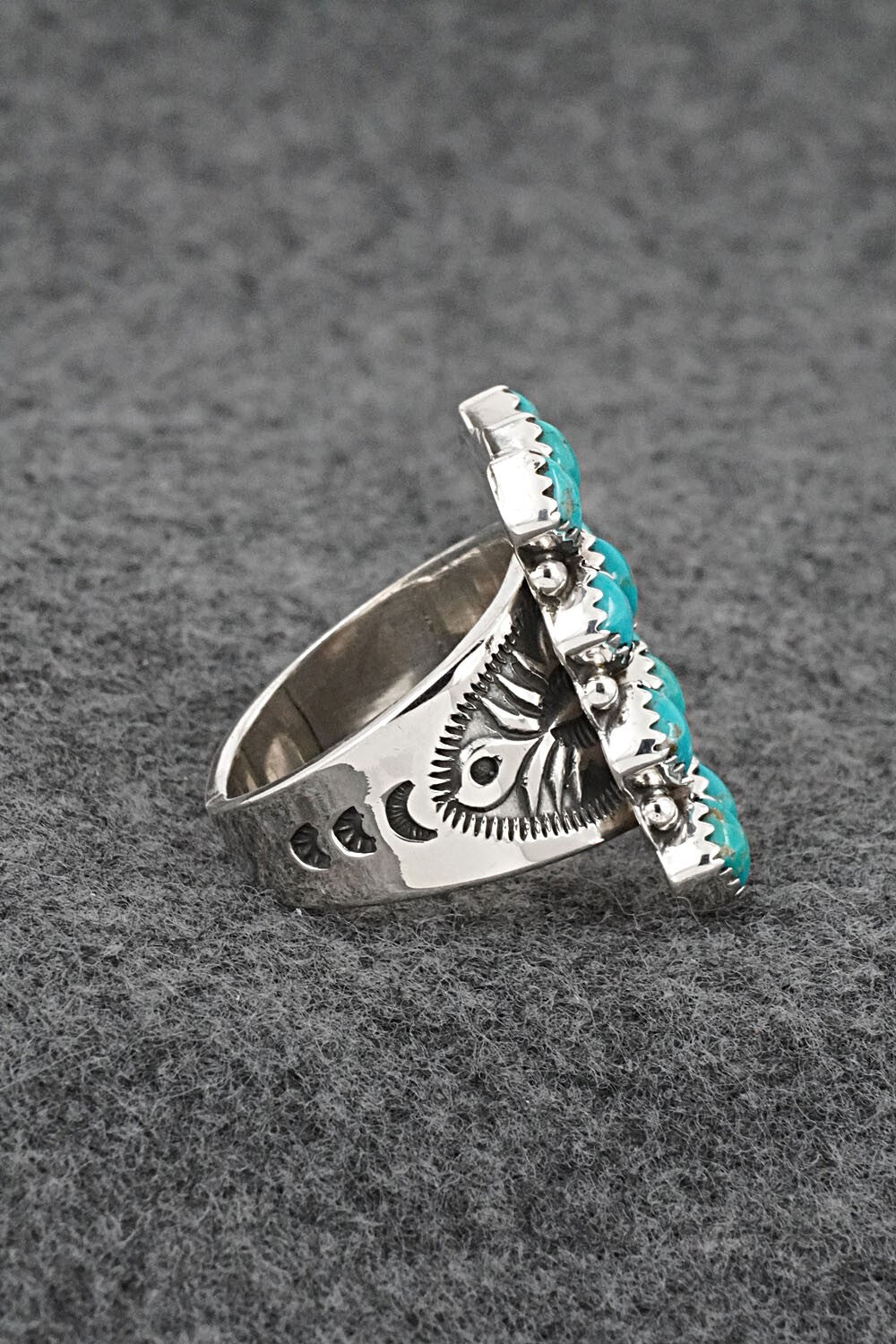 Turquoise & Sterling Silver Ring - Verley Betone - Size 8.5