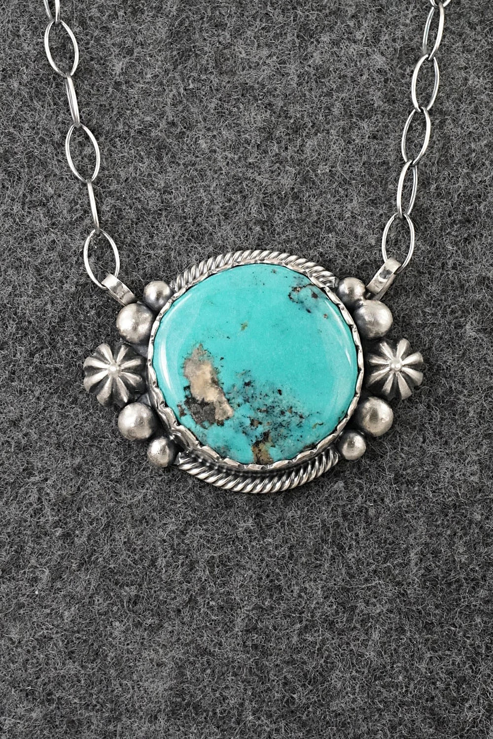 Turquoise & Sterling Silver Necklace - Mark Yazzie