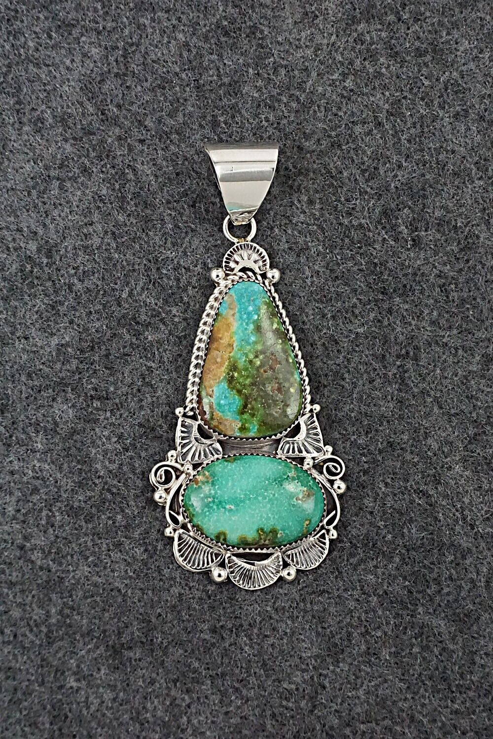 Turquoise & Sterling Silver Pendant - Anthony Brown