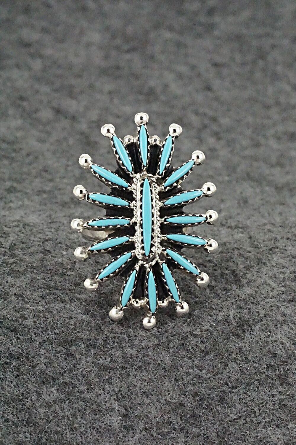 Turquoise & Sterling Silver Bracelet and Ring - Jack Etsate