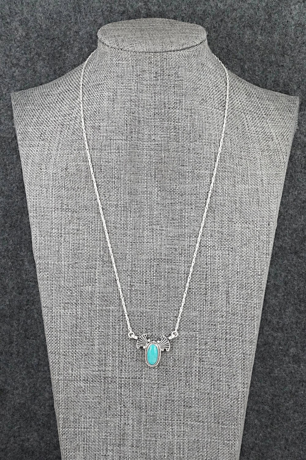 Turquoise & Sterling Silver Necklace - Verley Betone