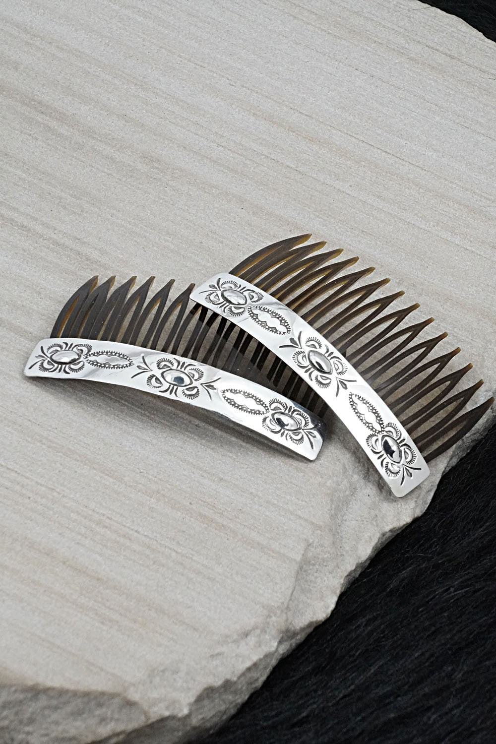 Sterling Silver Hair Combs - Bertha Begay