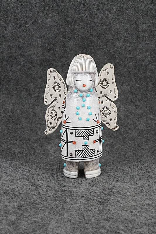 Butterfly Maiden Zuni Fetish Carving - Claudia Peina