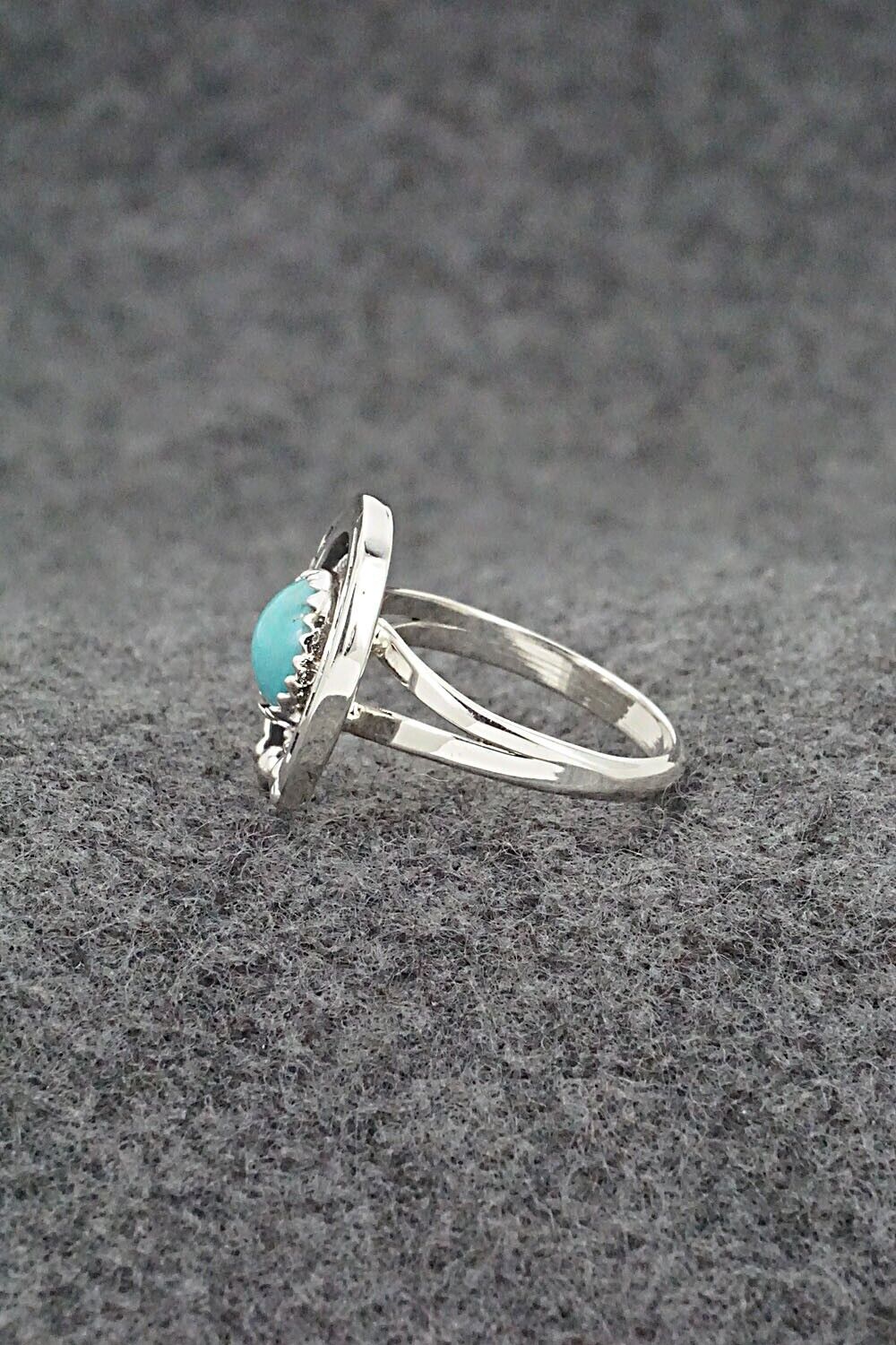 Turquoise & Sterling Silver Ring - Alice Rose Saunders - Size 7.5