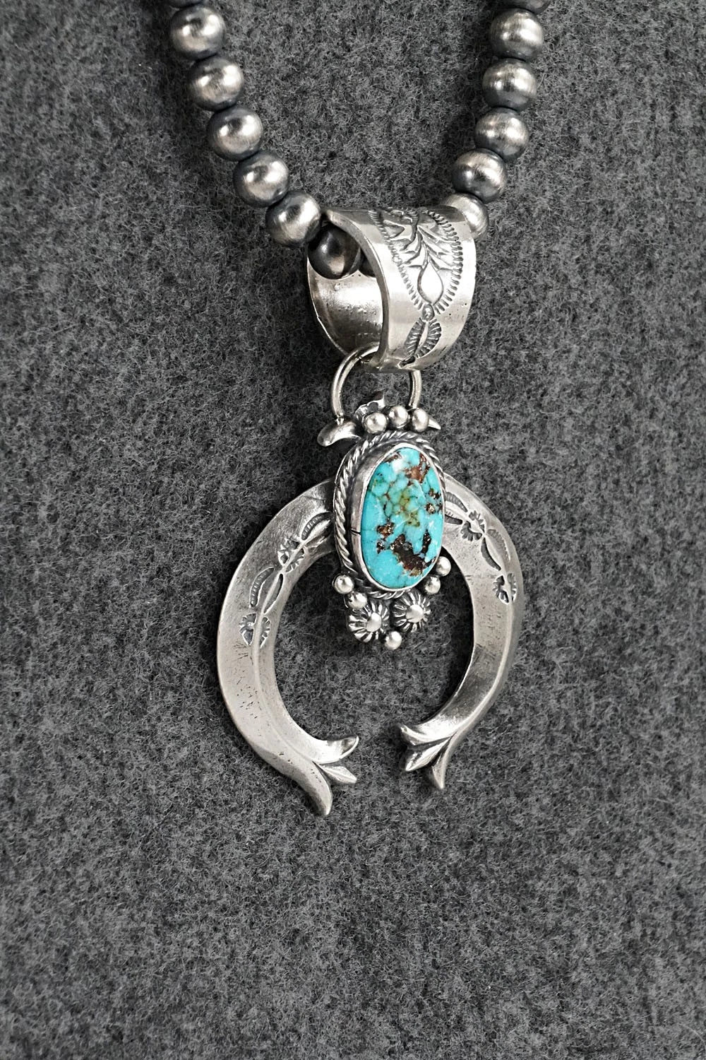 Turquoise & Sterling Silver Necklace - Samuel Yellowhair