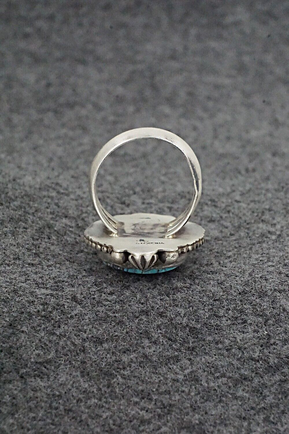 Turquoise & Sterling Silver Ring - Kathleen Livingston - Size 7.5