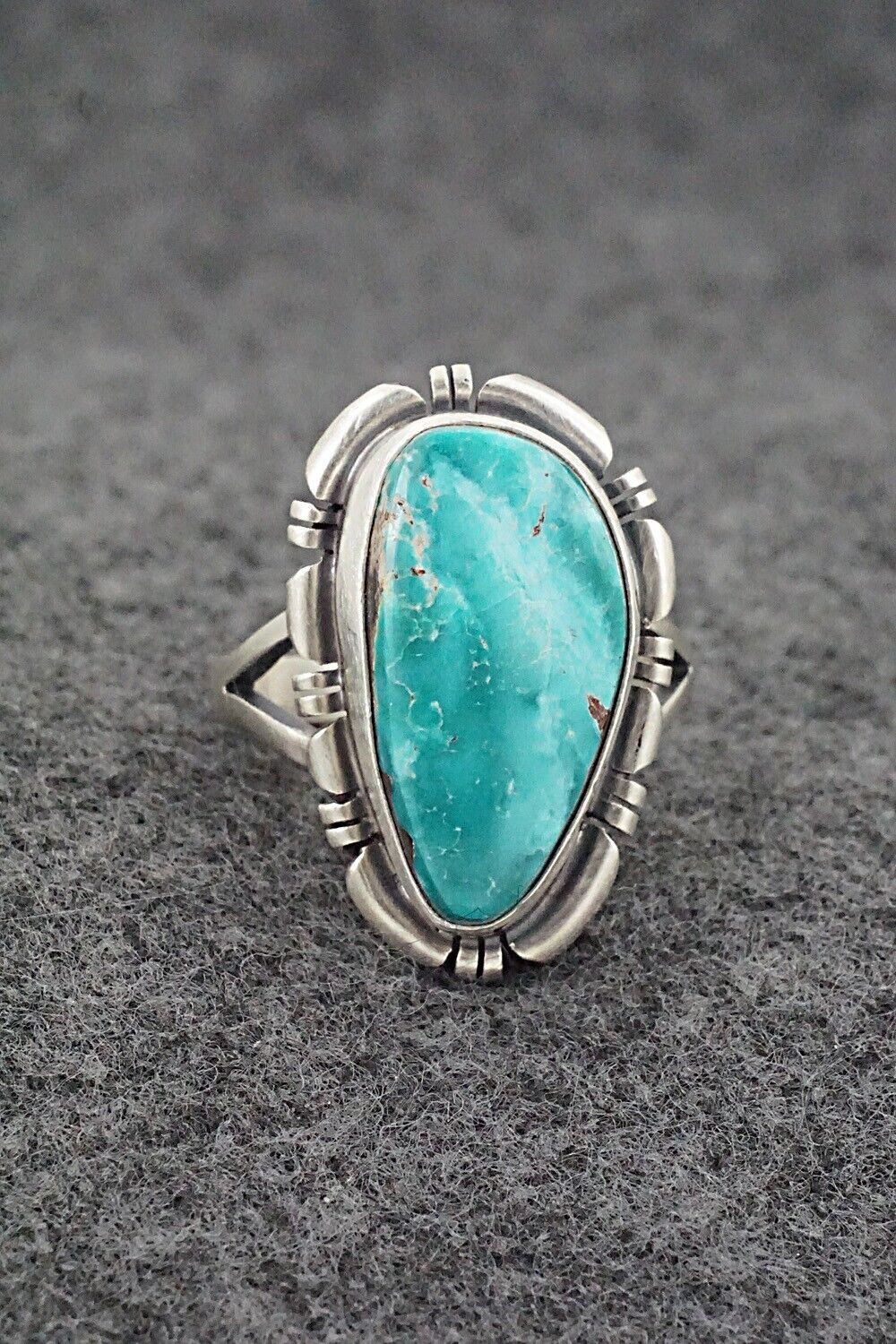 Turquoise & Sterling Silver Ring - Randy Boyd - Size 8.5