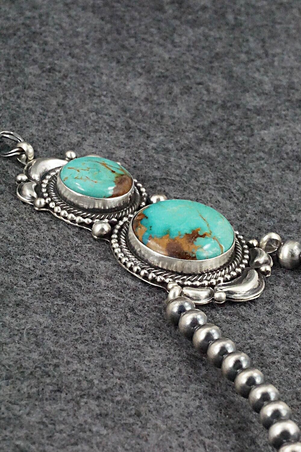 Turquoise & Sterling Silver Necklace - Tom Lewis
